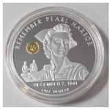 1 Oz. Silver - TUVALU 2017 Queen Elizabeth II - Remember Pearl Harbor 75th Anniversary Edition - December 7, 1941