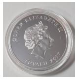 1 Oz. Silver - TUVALU 2017 Queen Elizabeth II - Remember Pearl Harbor 75th Anniversary Edition - December 7, 1941