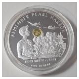 1 Oz. Silver - TUVALU 2017 Queen Elizabeth II - Remember Pearl Harbor 75th Anniversary Edition - December 7, 1941