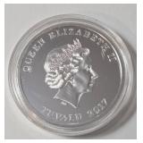 1 Oz. Silver - TUVALU 2017 Queen Elizabeth II - Remember Pearl Harbor 75th Anniversary Edition - December 7, 1941