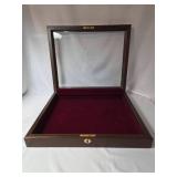 17" L x 14"  W x 3" D Velvet Lined Coin Case