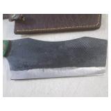 (FS) 12" Cleaver with Leather Sheat...
