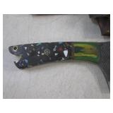(FS) 12" Cleaver with Leather Sheat...