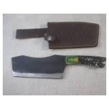 (FS) 12" Cleaver with Leather Sheat...