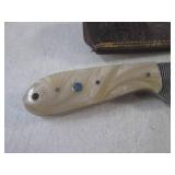 (FS) 8" Fixed Blade Knife with Leat...