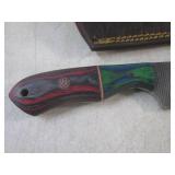 (FS) 8" Fixed Blade Knife with Leat...