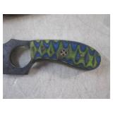 (FS) 6" Fixed Blade Knife with Leat...