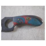 (FS) 6" Fixed Blade Knife with Leat...