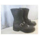 (CS) Pair of Double H Black Leather...