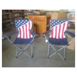(F-3) 2 Patriotic USA Portable Fold...