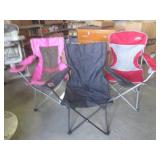 (F-3) 3 Portable Folding Chairs...