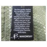 (H-2) B. Makowsky Leather Handbag P...