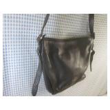 (H-2) Coach Black Leather Handbag P...