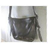 (H-2) Coach Black Leather Handbag P...