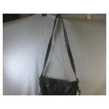 (H-2) Coach Black Leather Handbag P...