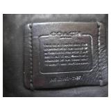 (H-2) Coach Black Leather Handbag P...