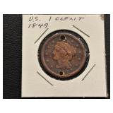 1849 Braided Hair Cent