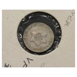 1852 Three Cent Silver