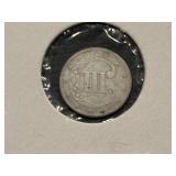 1852 Three Cent Silver