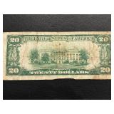 1934 Green Seal $20 Dollar Federal Reserve Note