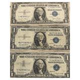 Blue Seal $1 Dollar Silver Certificates