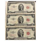 Red Seal $2 Dollar Notes