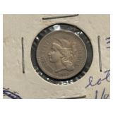 1870 Three Cent Nickel 1,335,000 Minted