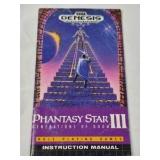 Vintage Sega Genesis Phantasy Star III Instruction Manual