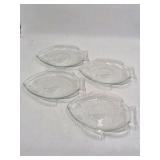Vintage Glass Fish Plates – Textured Scale Design