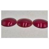 Vintage Hub Electric Co Chicago Red Glass Lens Covers – Textured Pattern