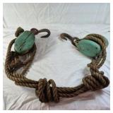 Vintage Block and Tackle Pulley System