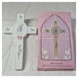 Precious Moments Porcelain Cross and Plate – Jesus Loves Me