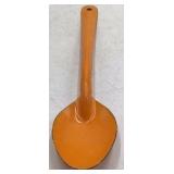 Vintage Orange Enamel Serving Spoon – Graniteware with Long Handle