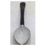 Vintage White Enamel Spoon – Graniteware with Black Handle