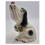 Vintage Ceramic Booze Hound Dog Figurine – Howling Basset with Barrel