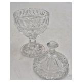 Vintage Cut Crystal Candy Jar – Diamond Point Pedestal Base