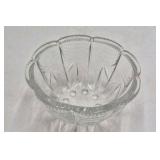 Vintage Clear Glass Bowl – Draped Scalloped Rim Pattern