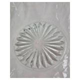Vintage Clear Glass Dish – Scalloped Oval with Floral Pressed Pattern