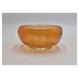 Vintage Iridescent Amber Glass Bowl