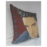 Elvis Presley Tapestry Throw Pillow – Portrait with Vertical Name