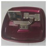 Vintage La Mott Brothers Livestock Trucking Ashtray – Maroon Metal