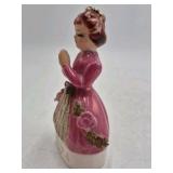 Occupied Japan Porcelain Praying Girl Figurine – Pink Dress with Rosary Dish