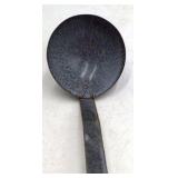 Vintage Gray Speckled Enamel Ladle – Graniteware with Long Handle