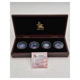 The Matthew Mint 9/11 10th Anniversary Tribute Set – 4 Colorized Coins in Display Box