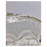 Vintage Clear Glass Pitcher – Scalloped Rim Panel Design