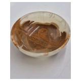 Polished Onyx Bowl – Honey Amber Veins