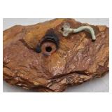 Vintage handcrafted stone oil candle