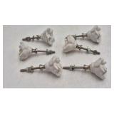 Vintage Porcelain Rose Drawer Knobs