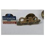 Vintage 1956 Stevenson-Sparkman Political Campaign Pins