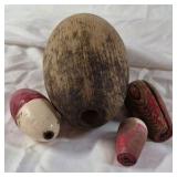 Vintage Wooden Fishing Floats and Bobbers – Painted and Natural